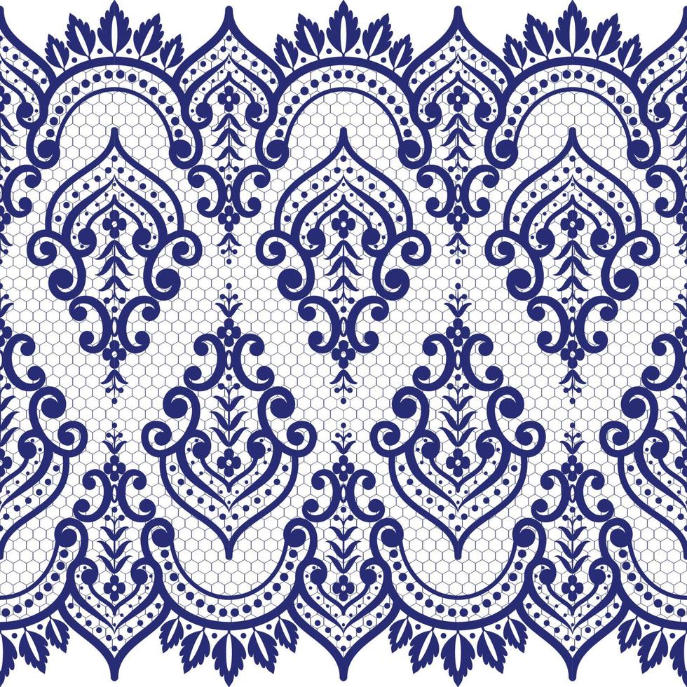 Seamless flower lace pattern vector