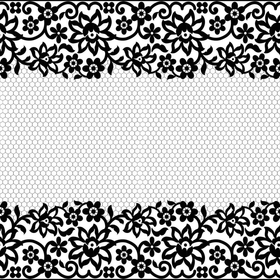 Seamless flower lace pattern vector