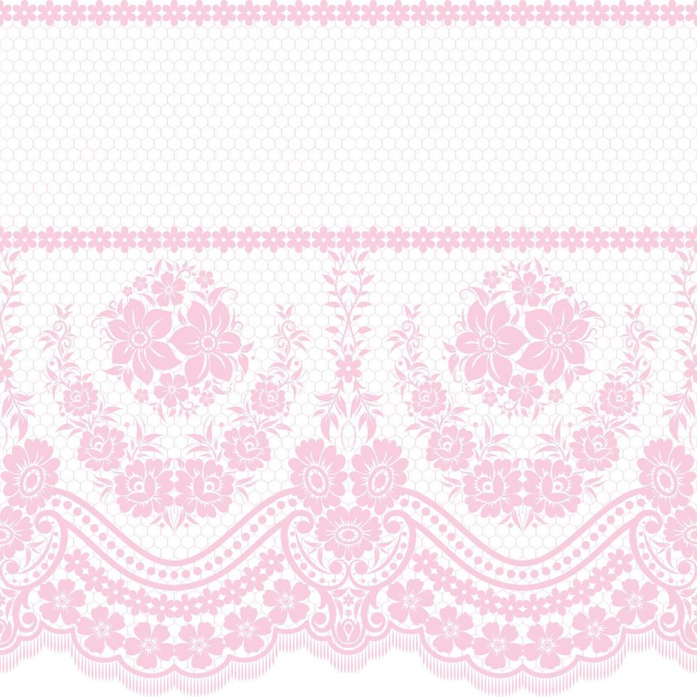 Lace vector fabric seamless pattern