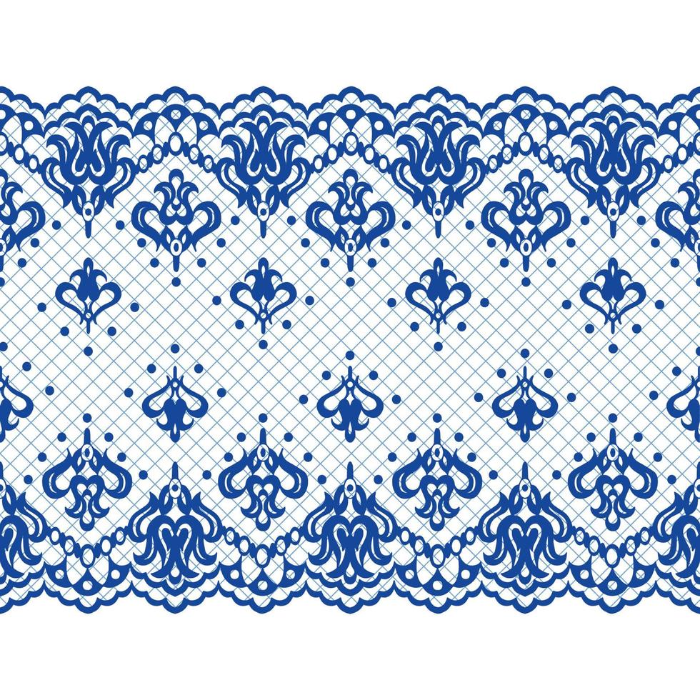 Seamless flower lace pattern vector