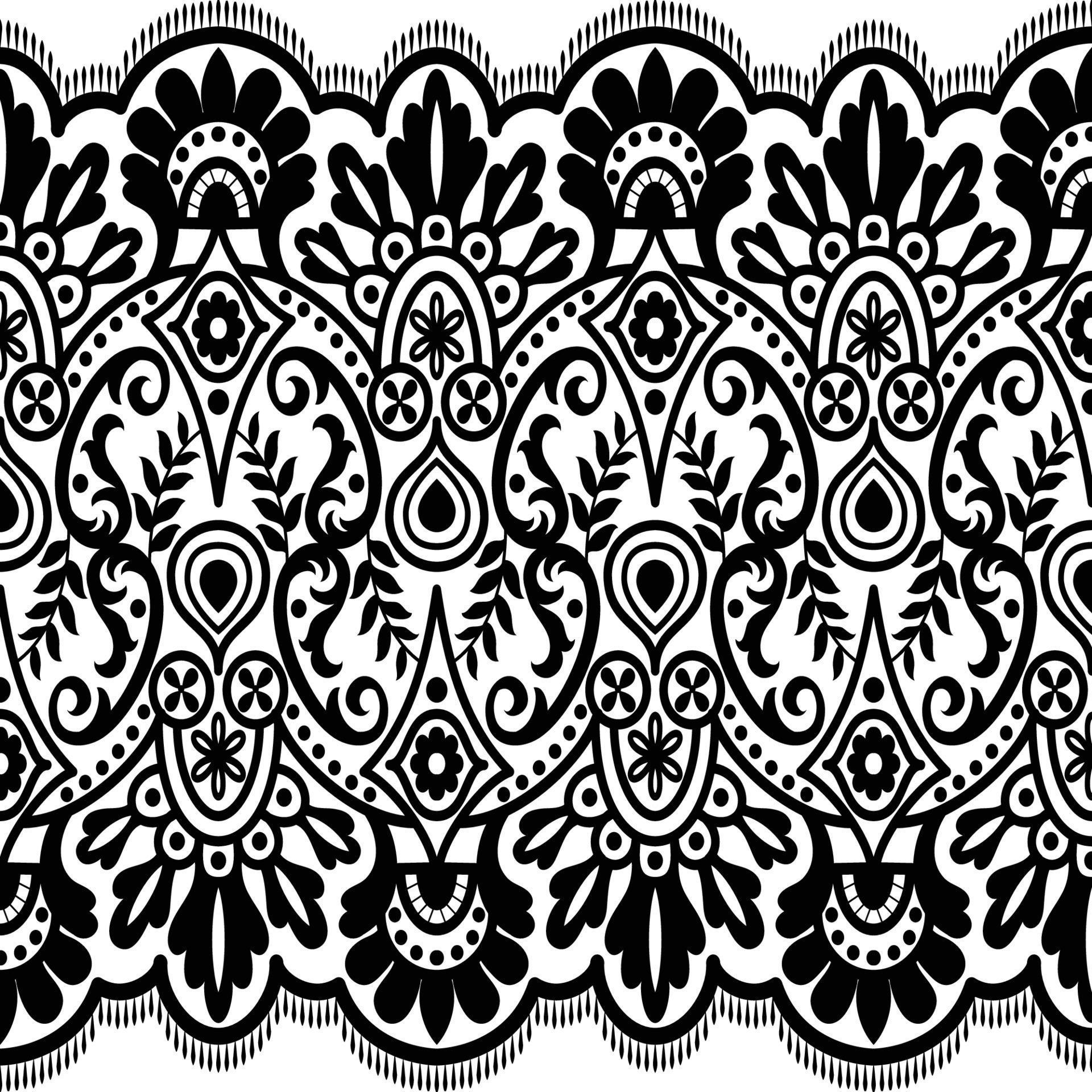 Seamless white floral lace pattern 8543780 Vector Art at Vecteezy