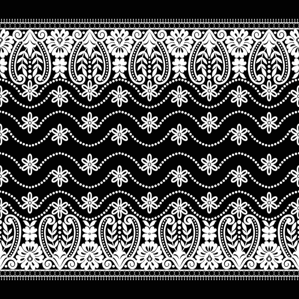 Seamless white floral lace pattern vector