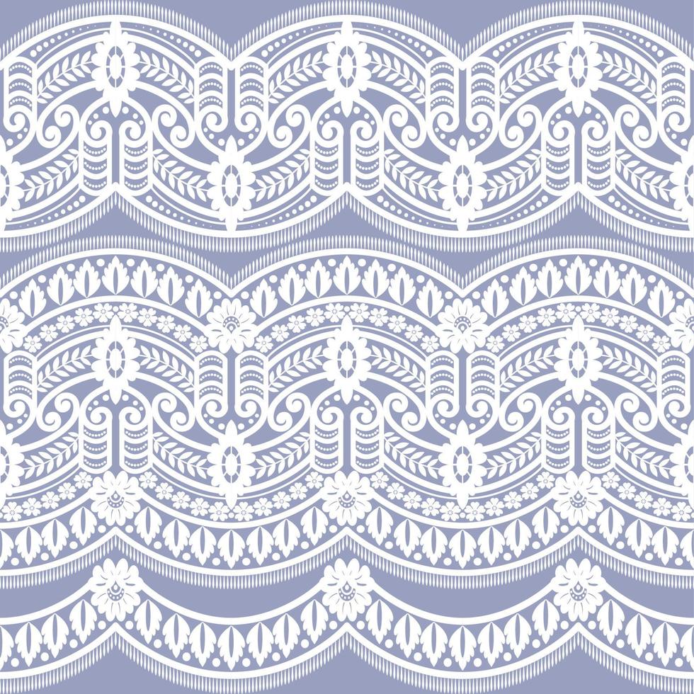 Seamless white floral lace pattern vector