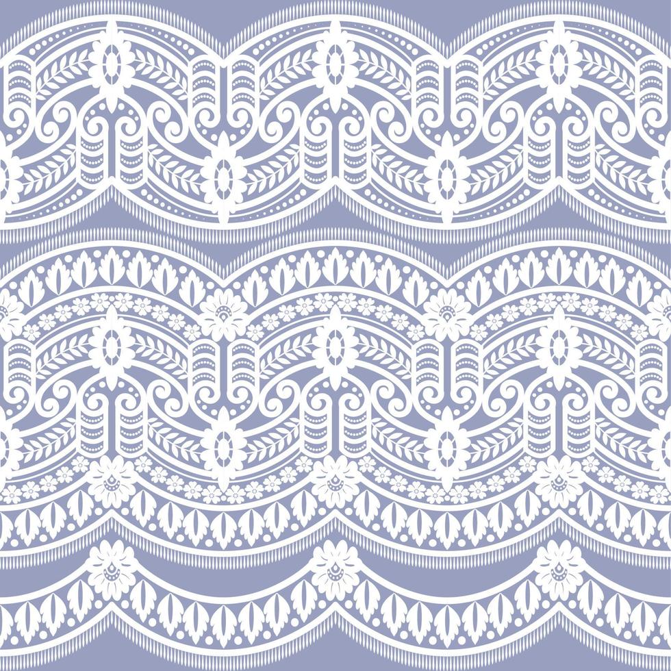 Seamless white floral lace pattern vector