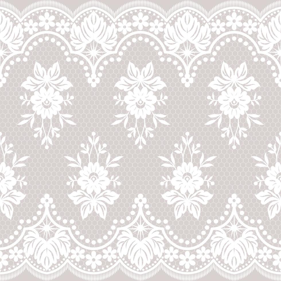 Seamless flower lace pattern vector