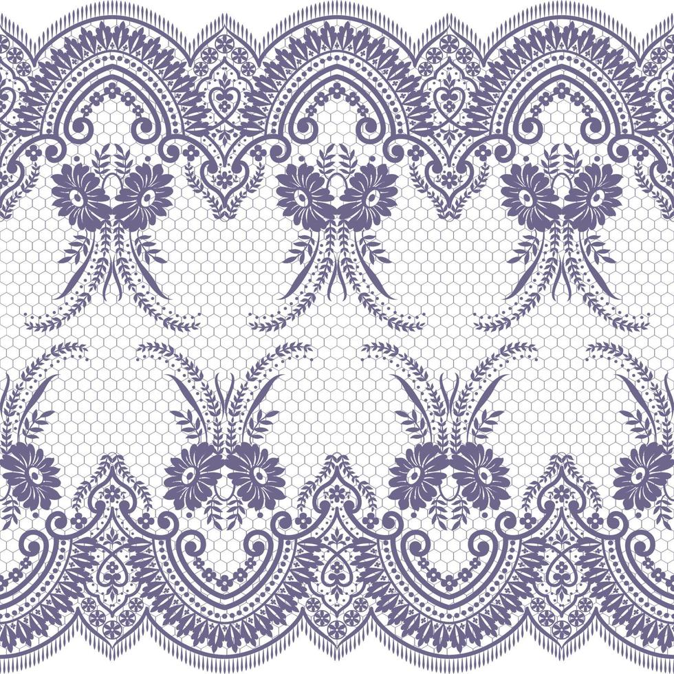 Seamless flower lace pattern vector