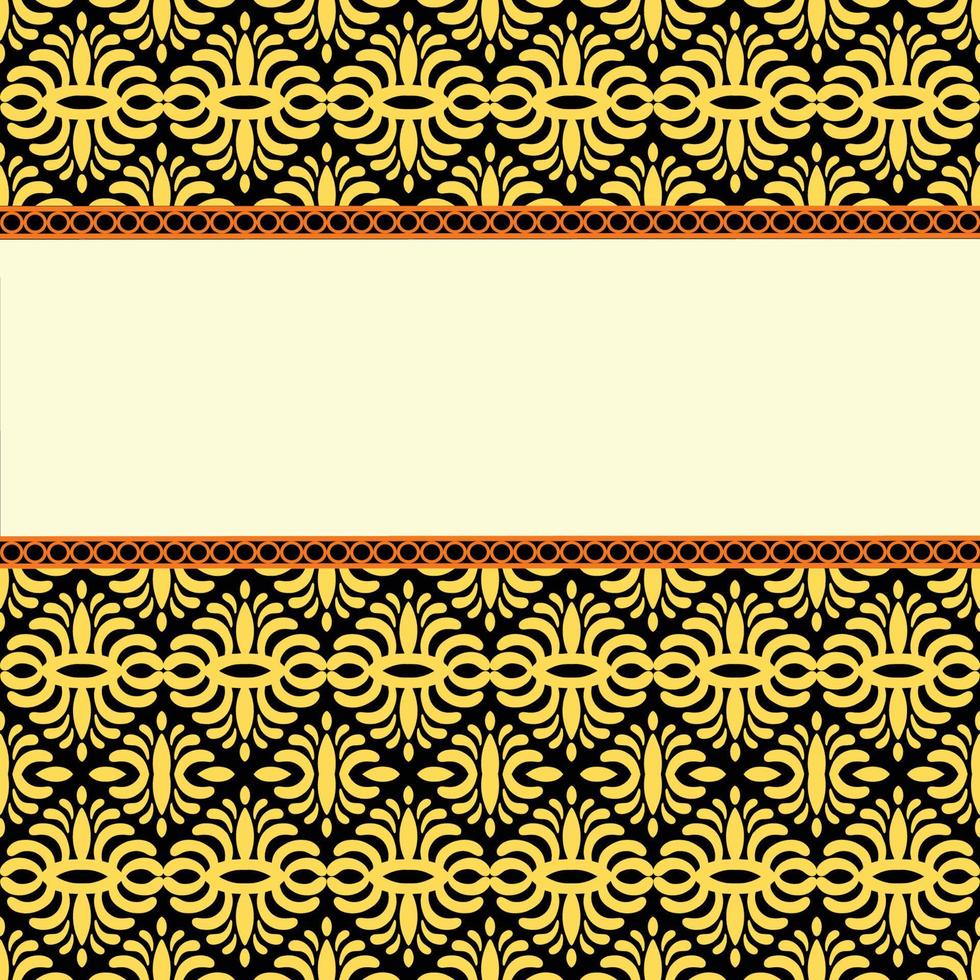 Vector Damask Pattern and Frame