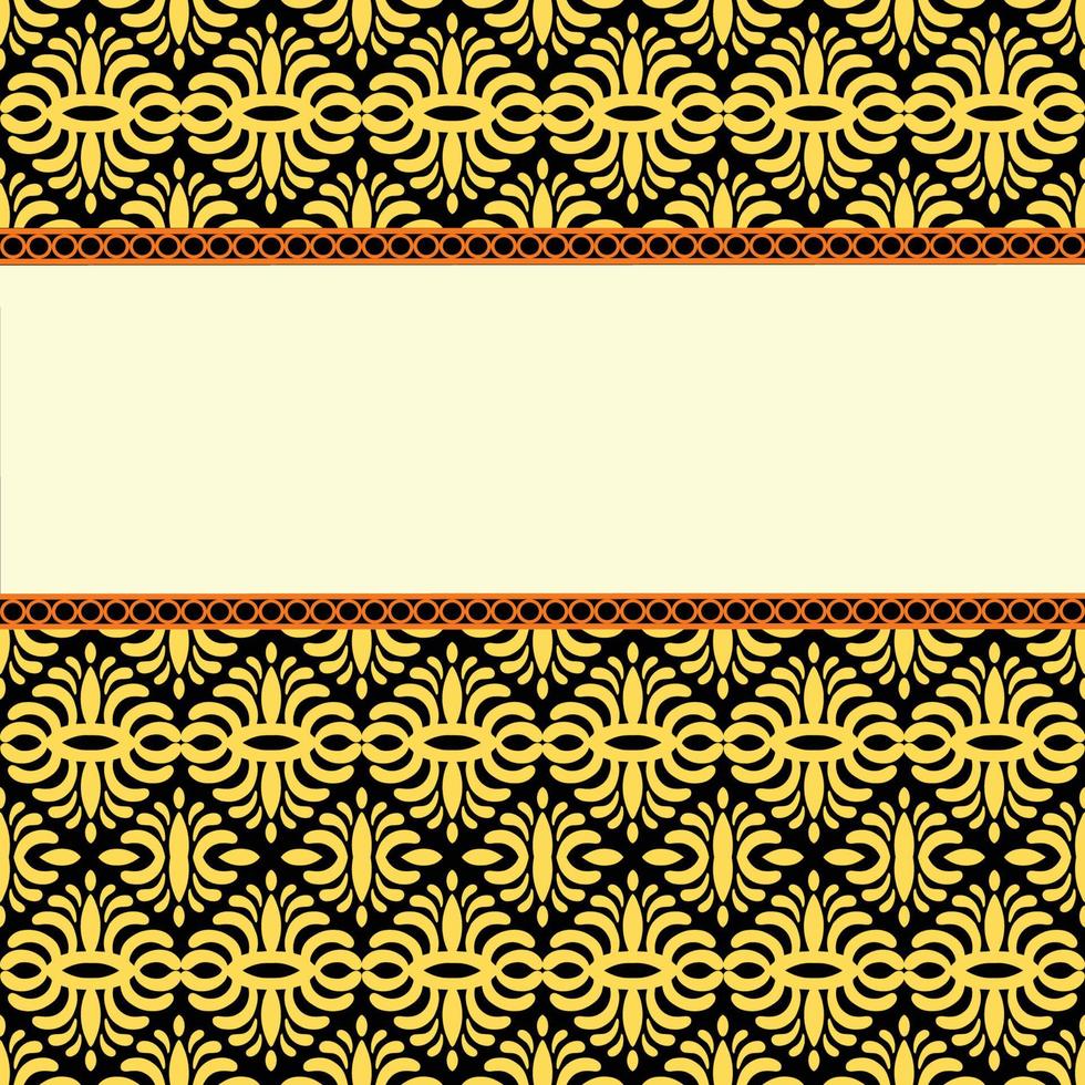 Vector Damask Pattern and Frame