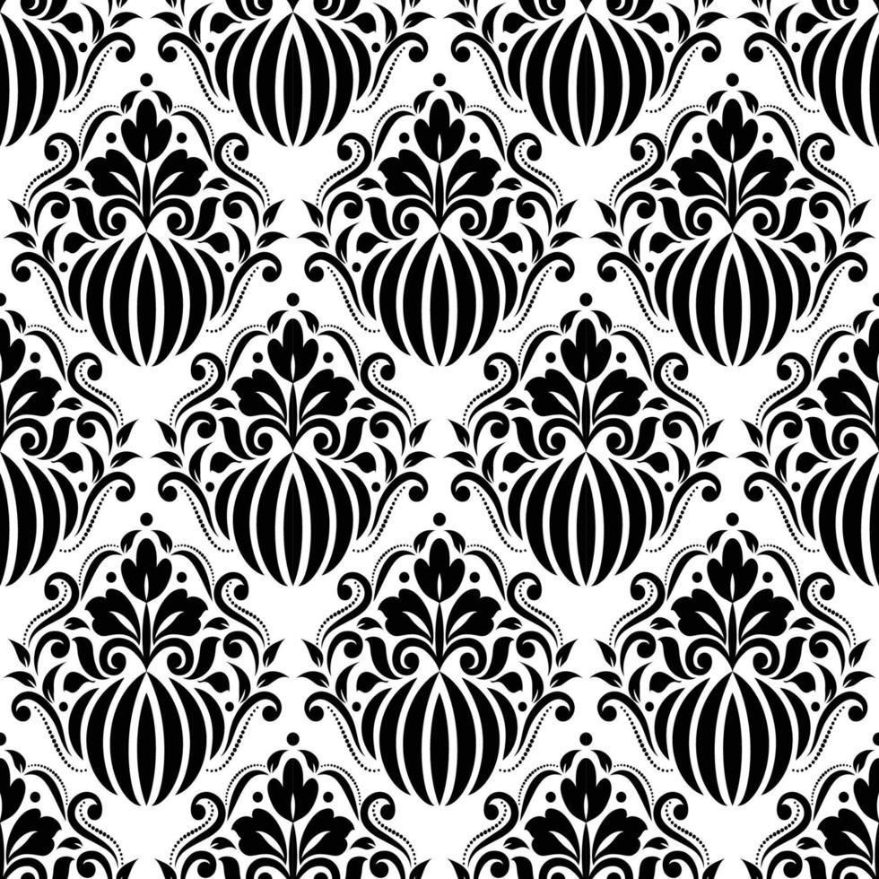 Seamless damask pattern vector