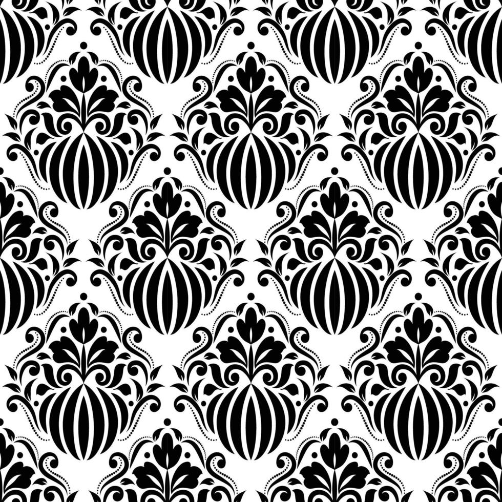 Seamless damask pattern vector