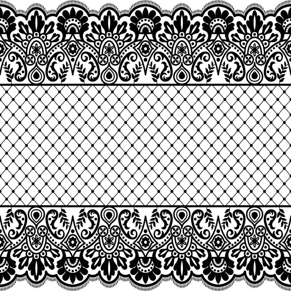 Seamless white floral lace pattern vector