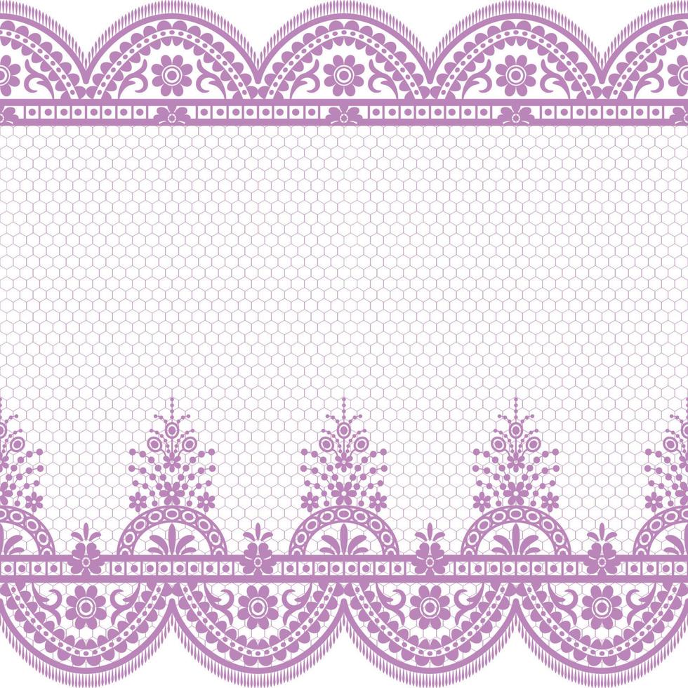 Seamless white floral lace pattern vector
