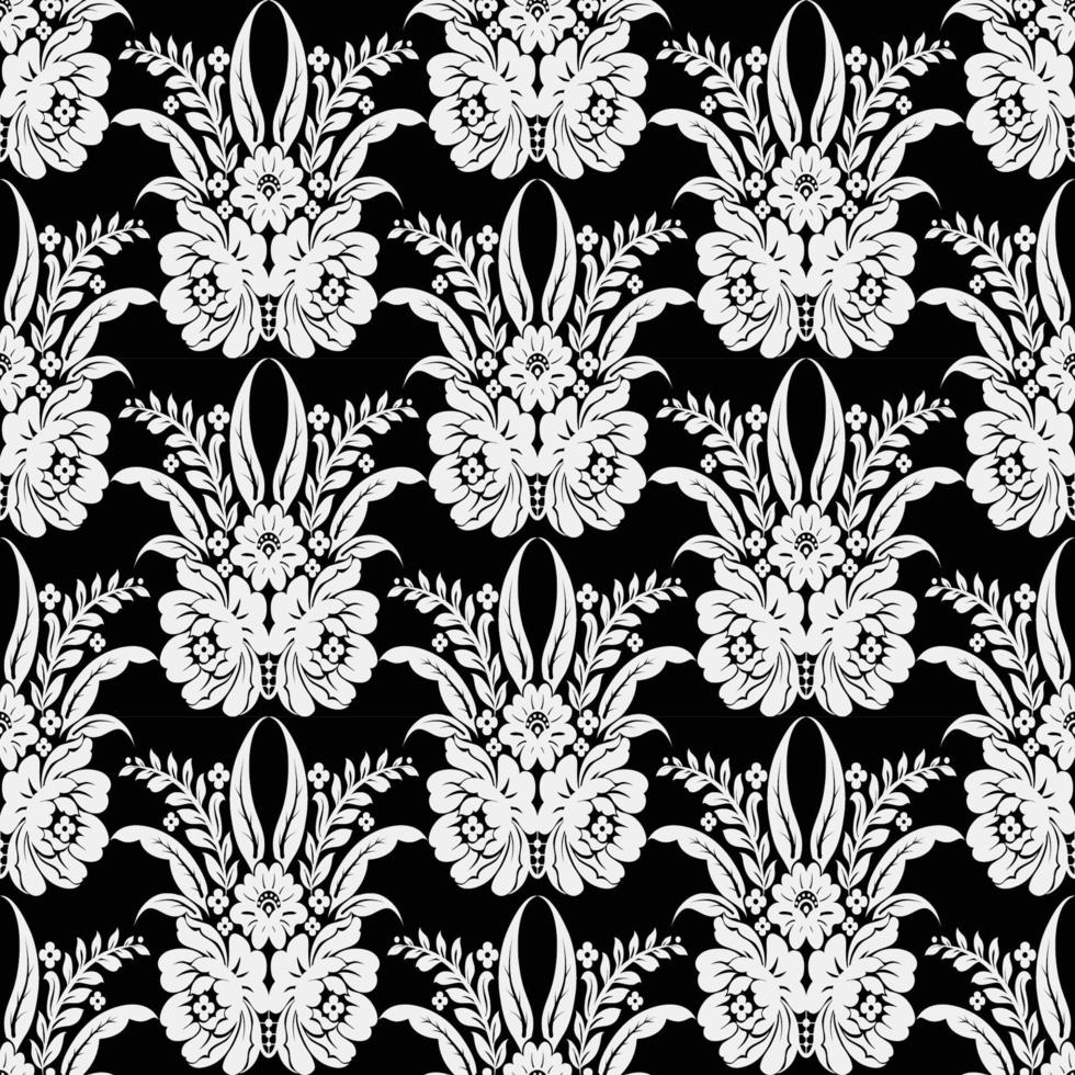 patrón de encaje floral blanco transparente vector