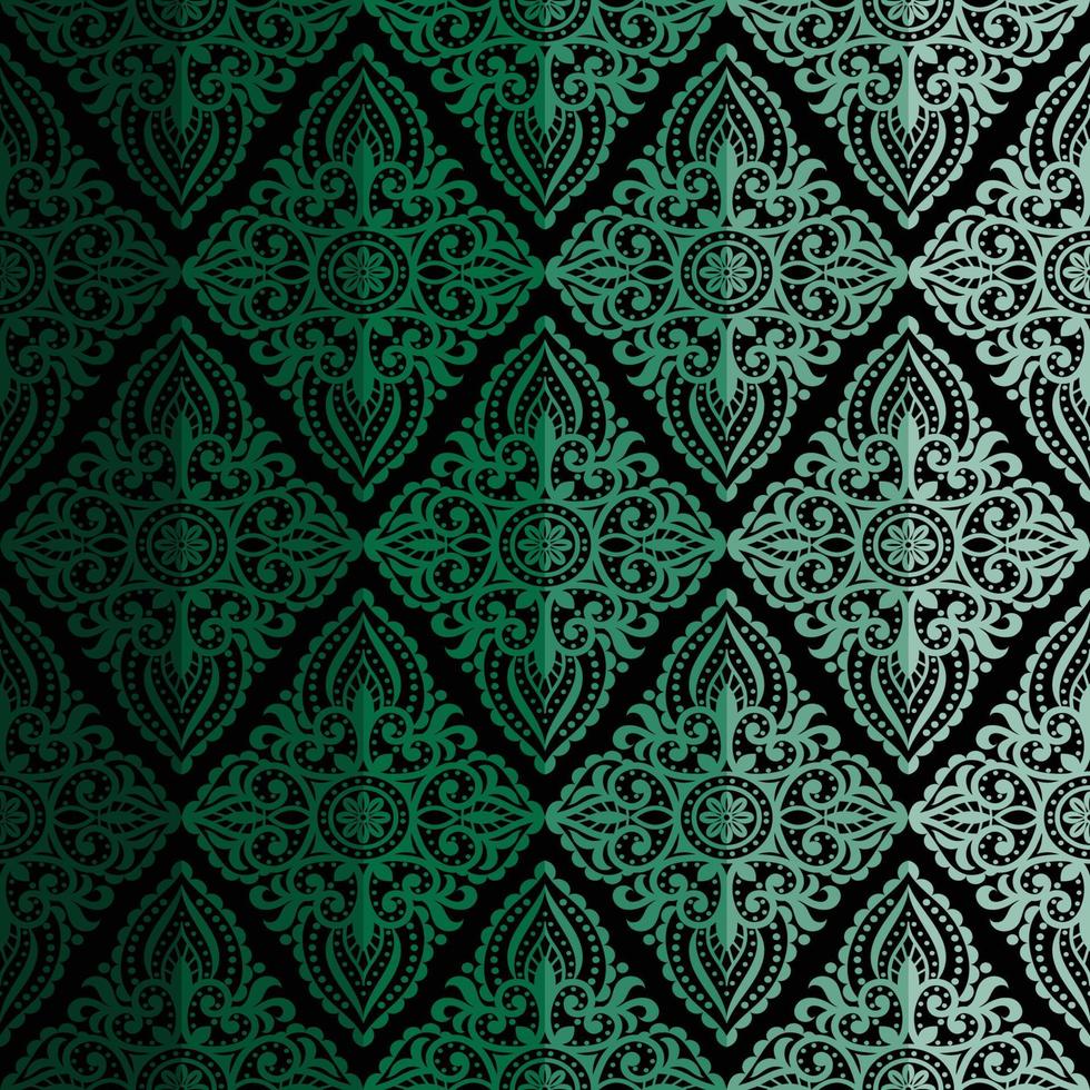 Seamless damask pattern vector