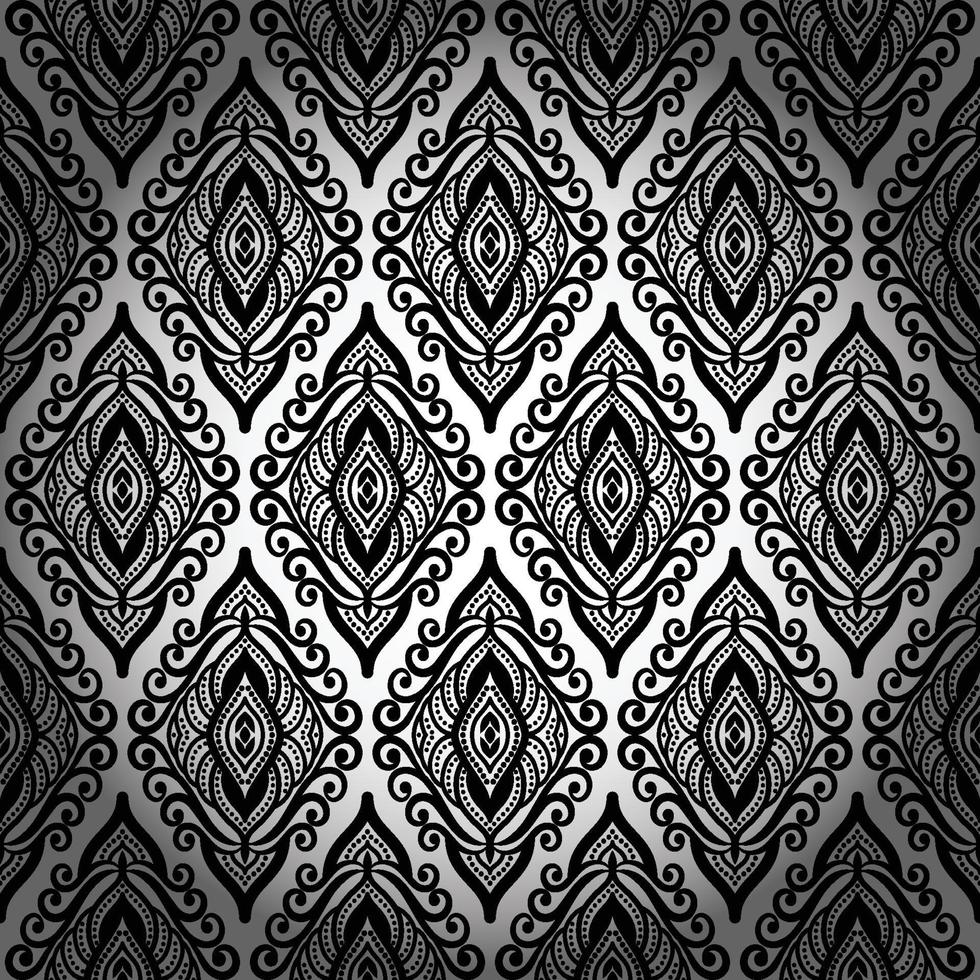 Seamless damask pattern vector