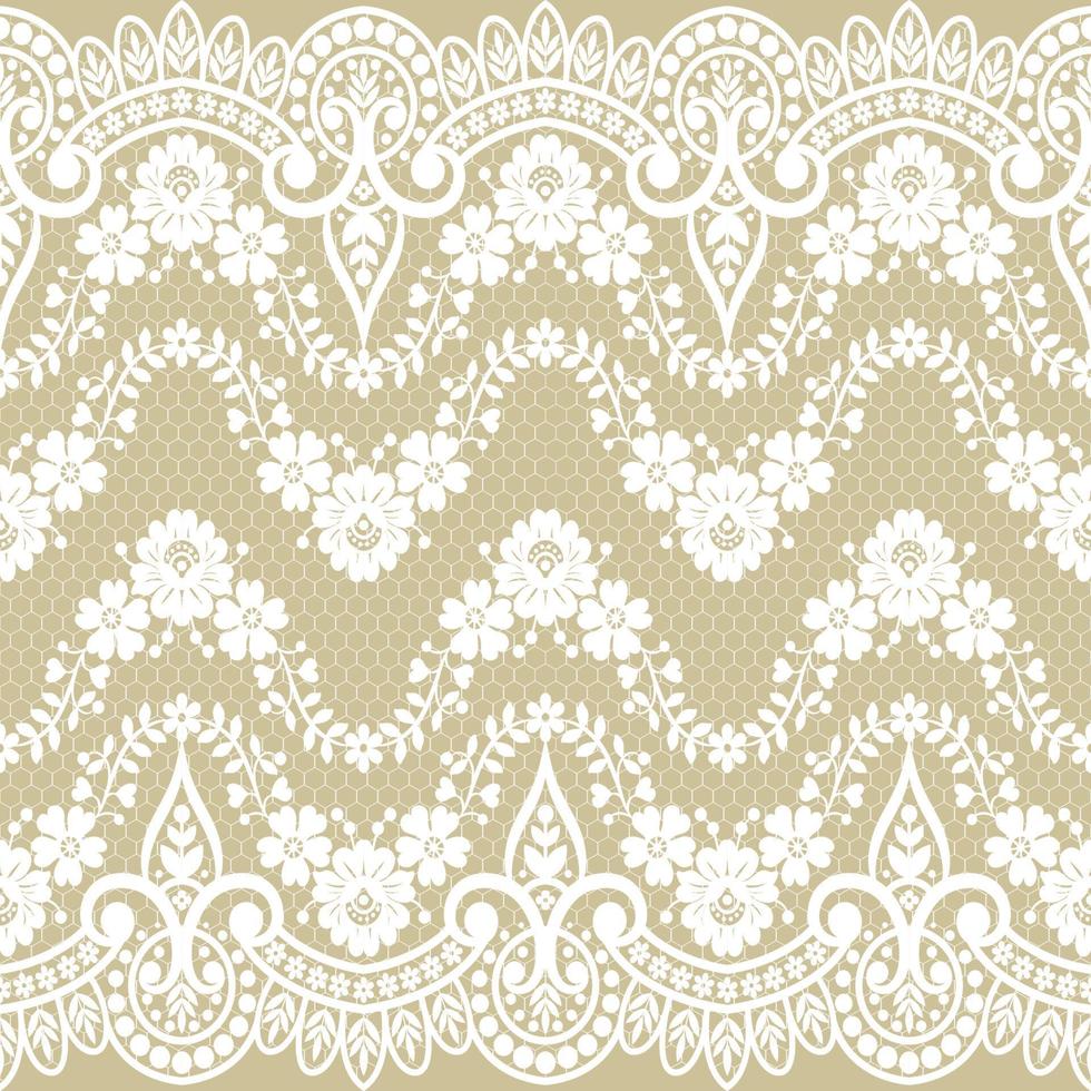 Seamless flower lace pattern vector