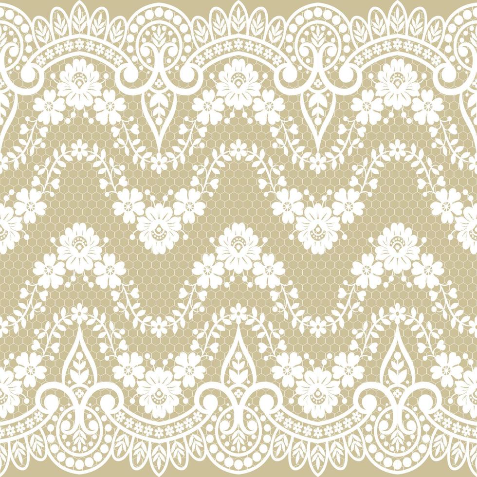 Seamless flower lace pattern vector