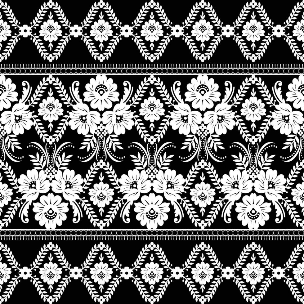 Seamless flower lace pattern vector