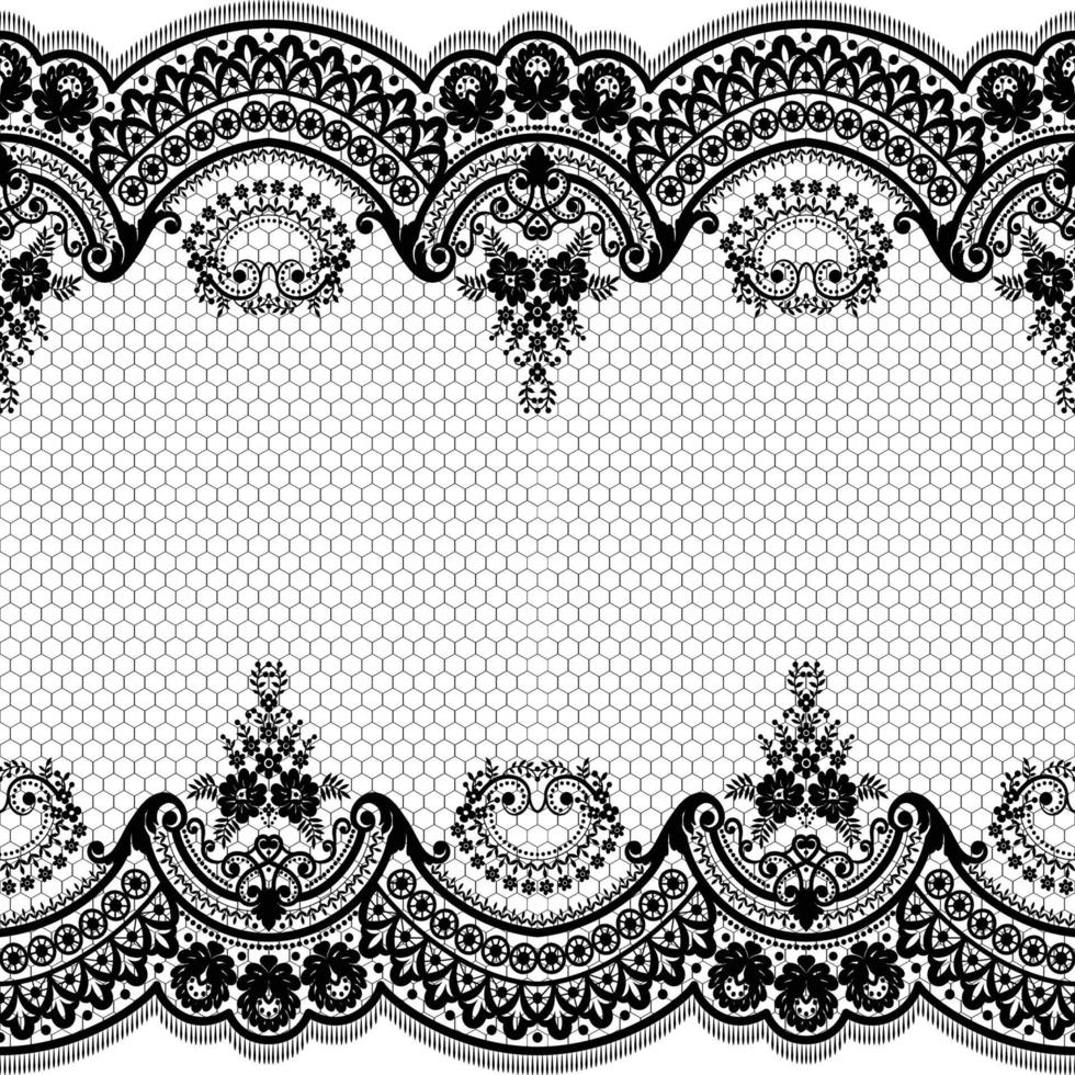 Seamless flower lace pattern vector