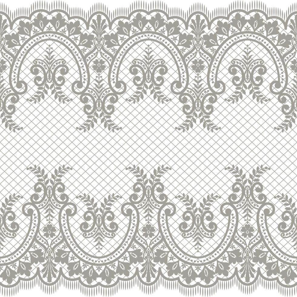 Seamless flower lace pattern vector