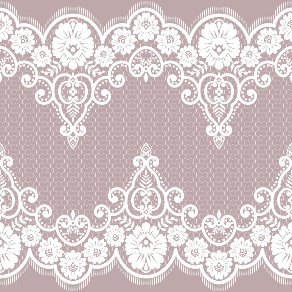 Seamless flower lace pattern vector
