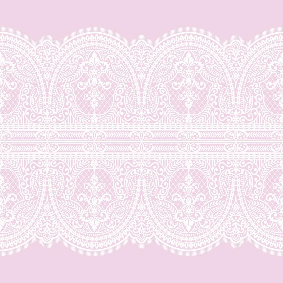 Seamless flower lace pattern vector