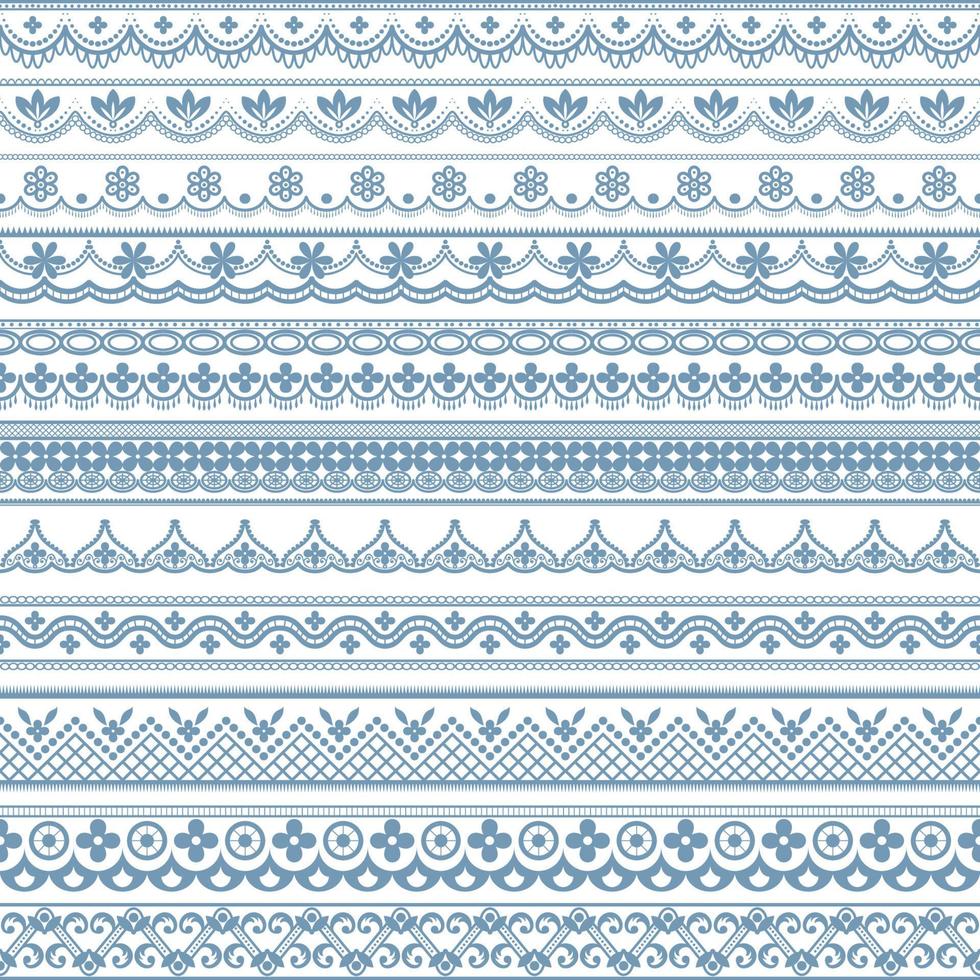 Seamless lace set vector
