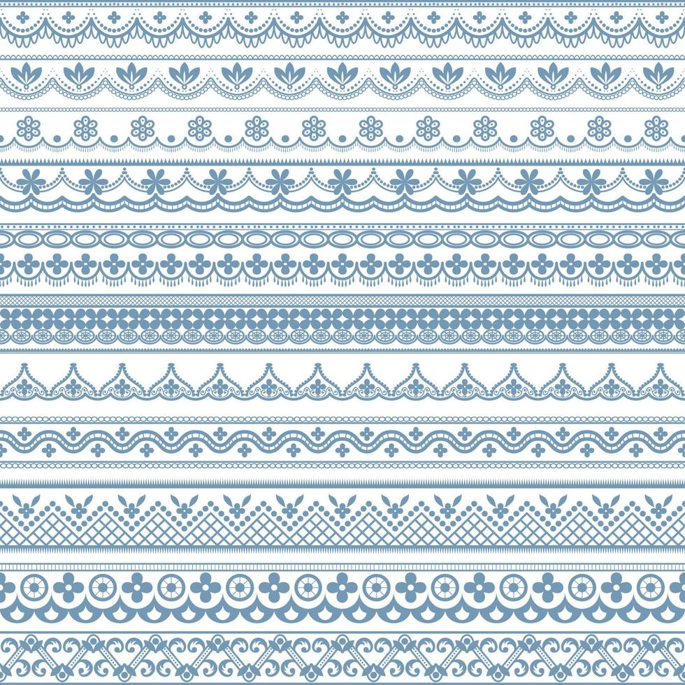 Seamless lace set vector