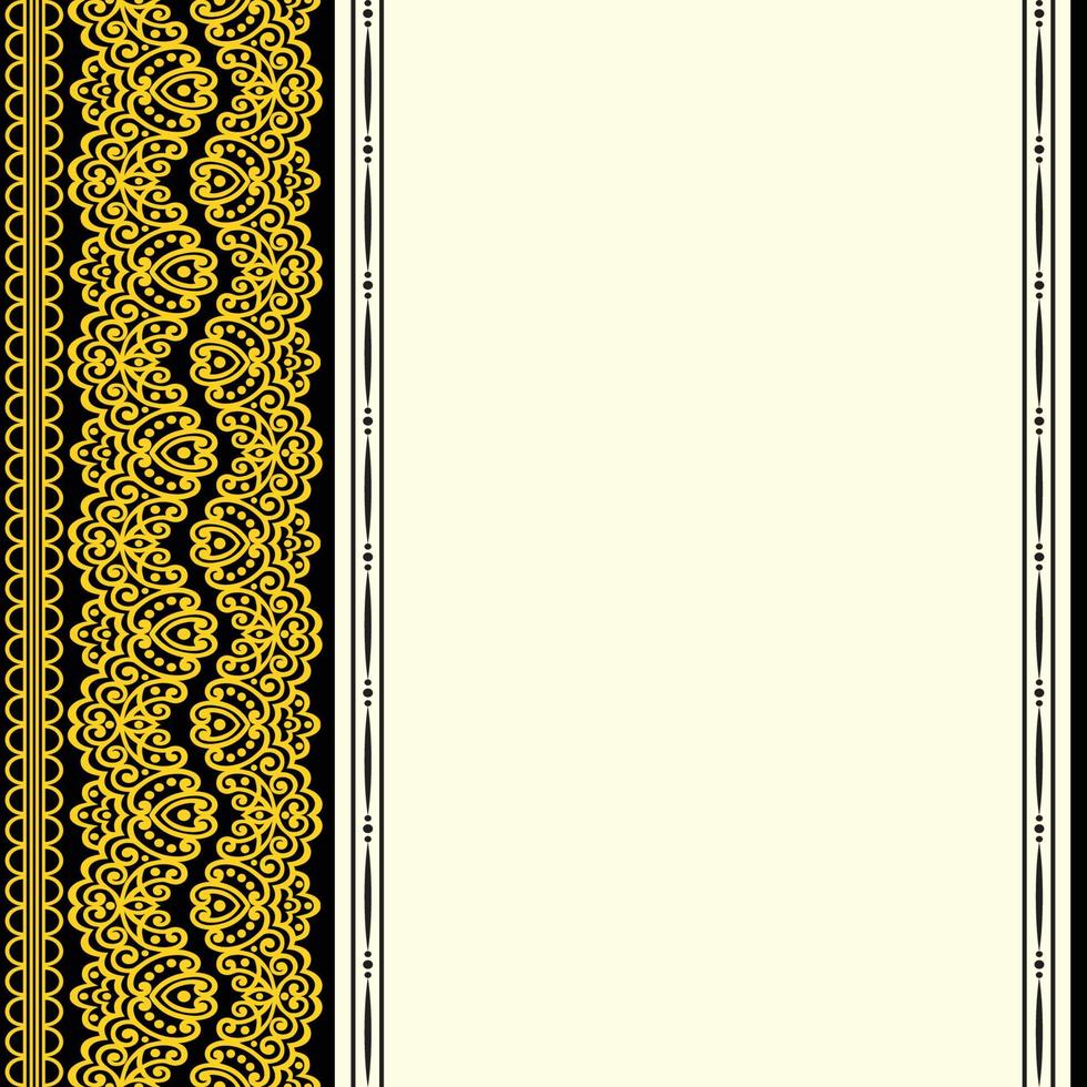 Vector Damask Pattern and Frame