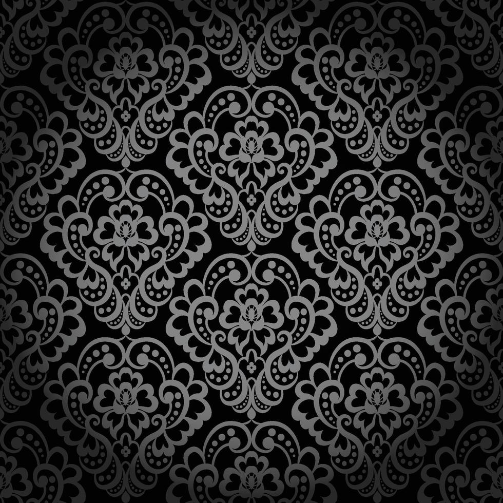 Vector vintage damask pattern design