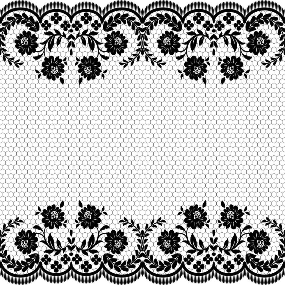 Seamless white floral lace pattern vector