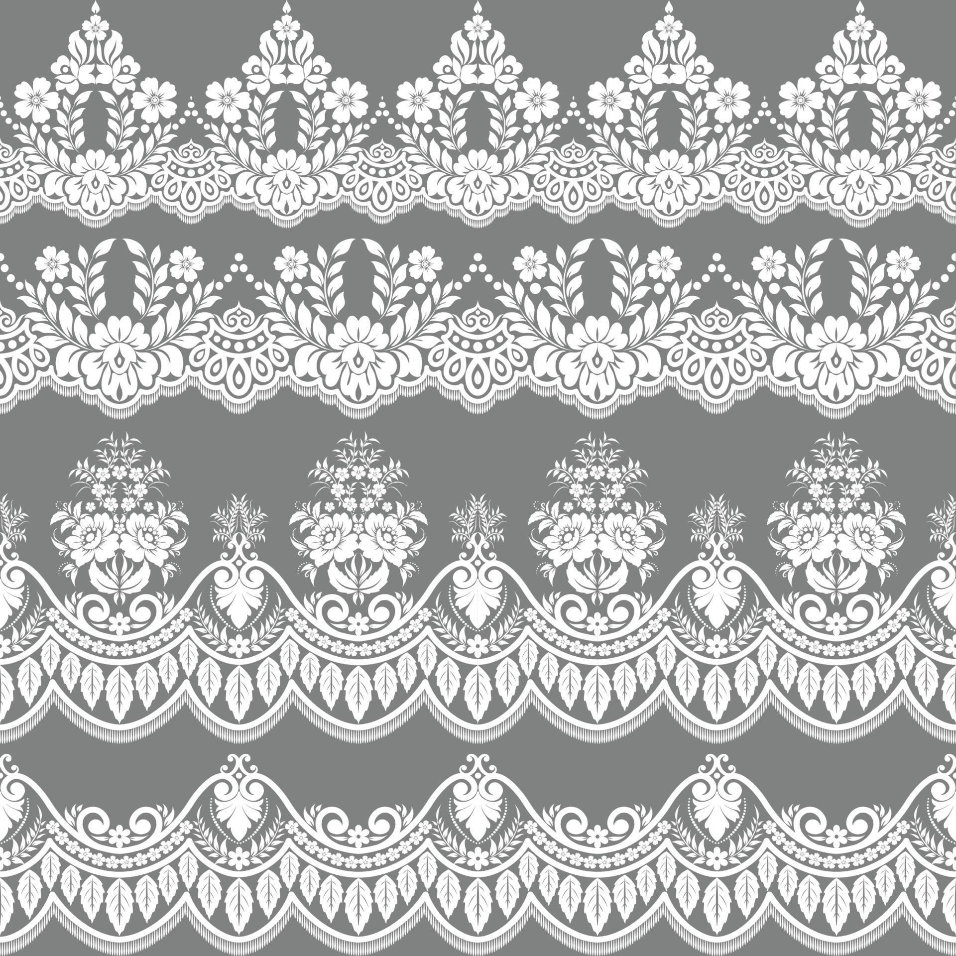 Lace Borders. Vertical Seamless Pattern. 8543879 Vector Art at Vecteezy