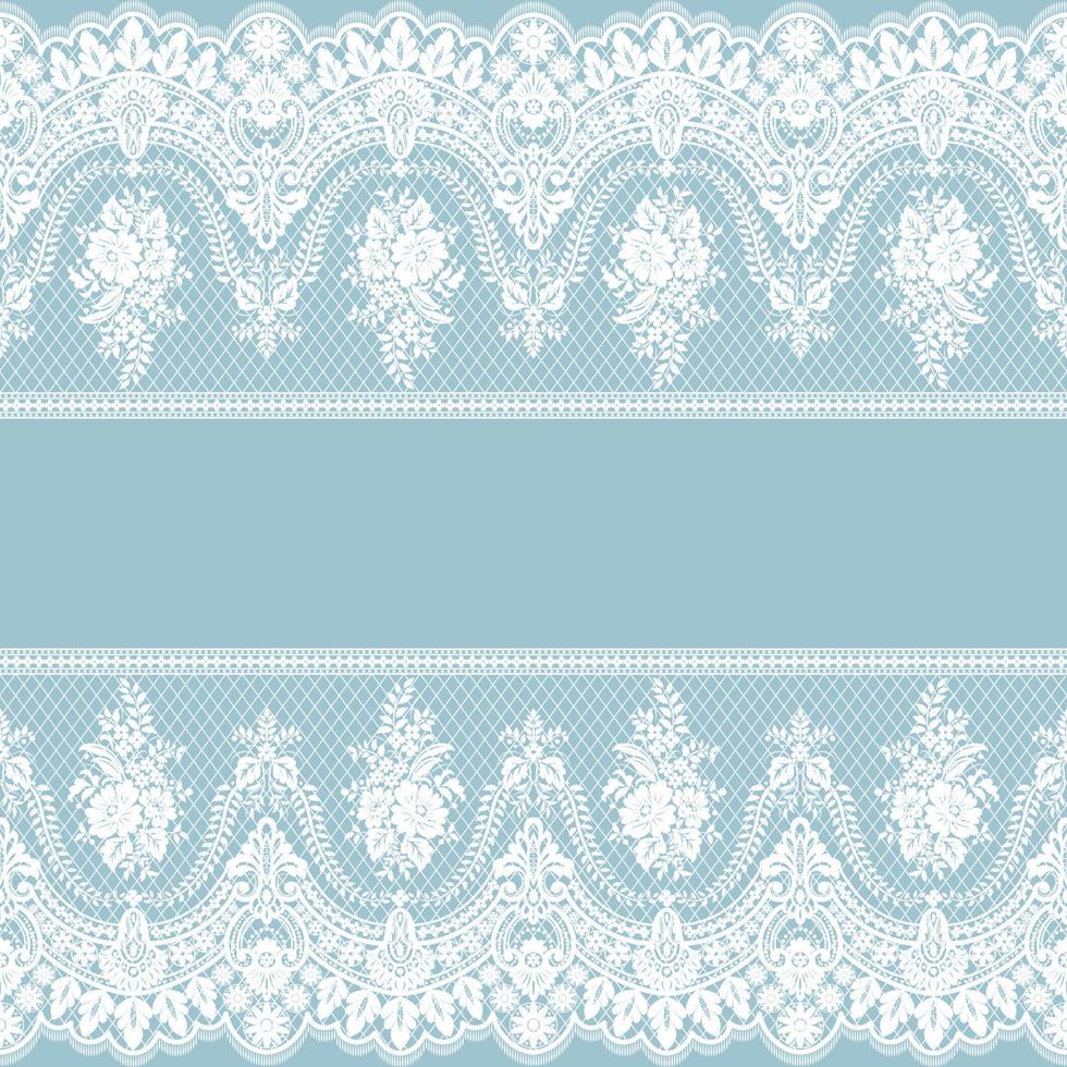 patrón de encaje floral blanco transparente vector