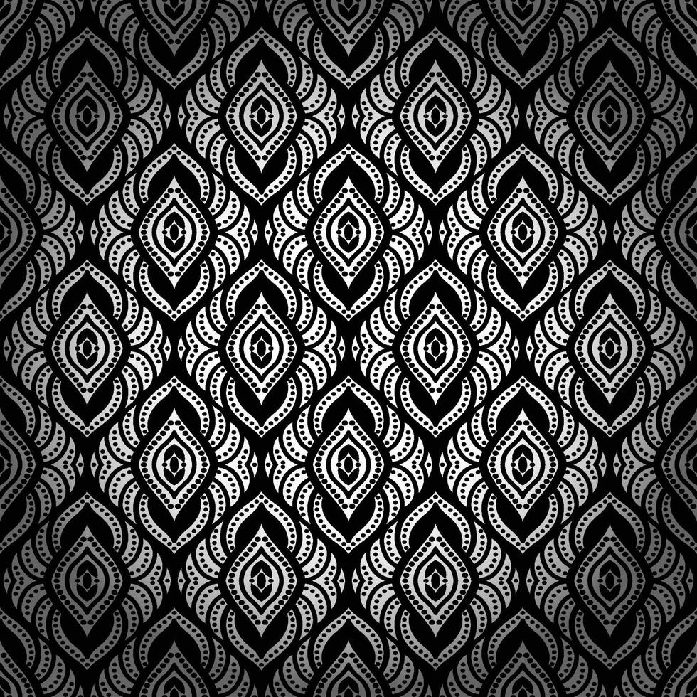 Seamless damask pattern vector