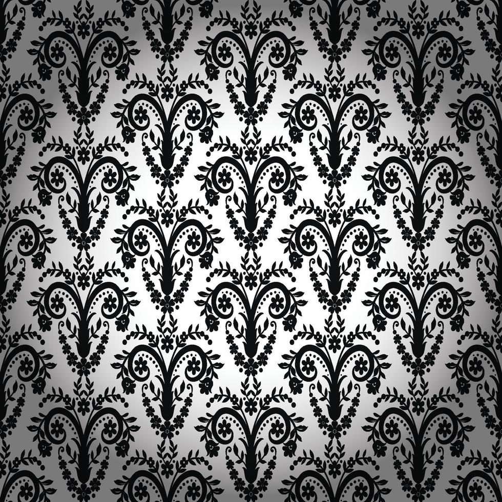 Seamless damask pattern vector