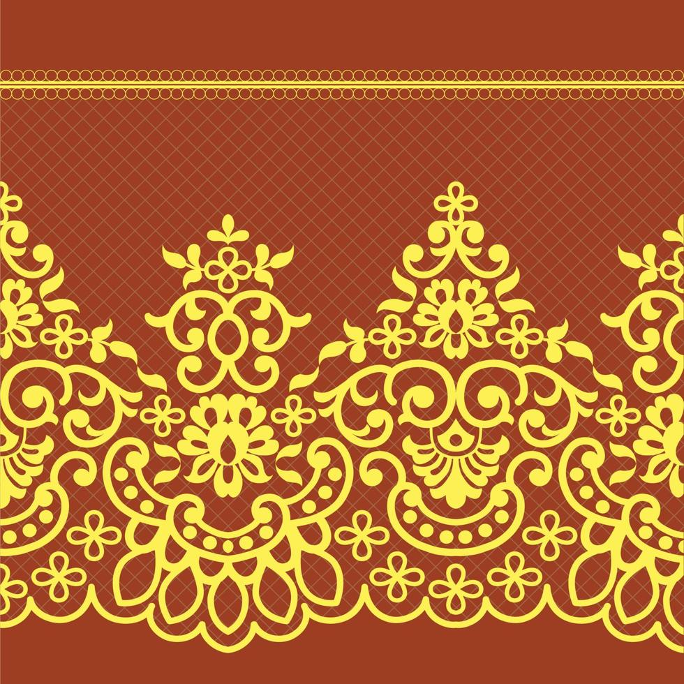 Seamless flower lace pattern vector