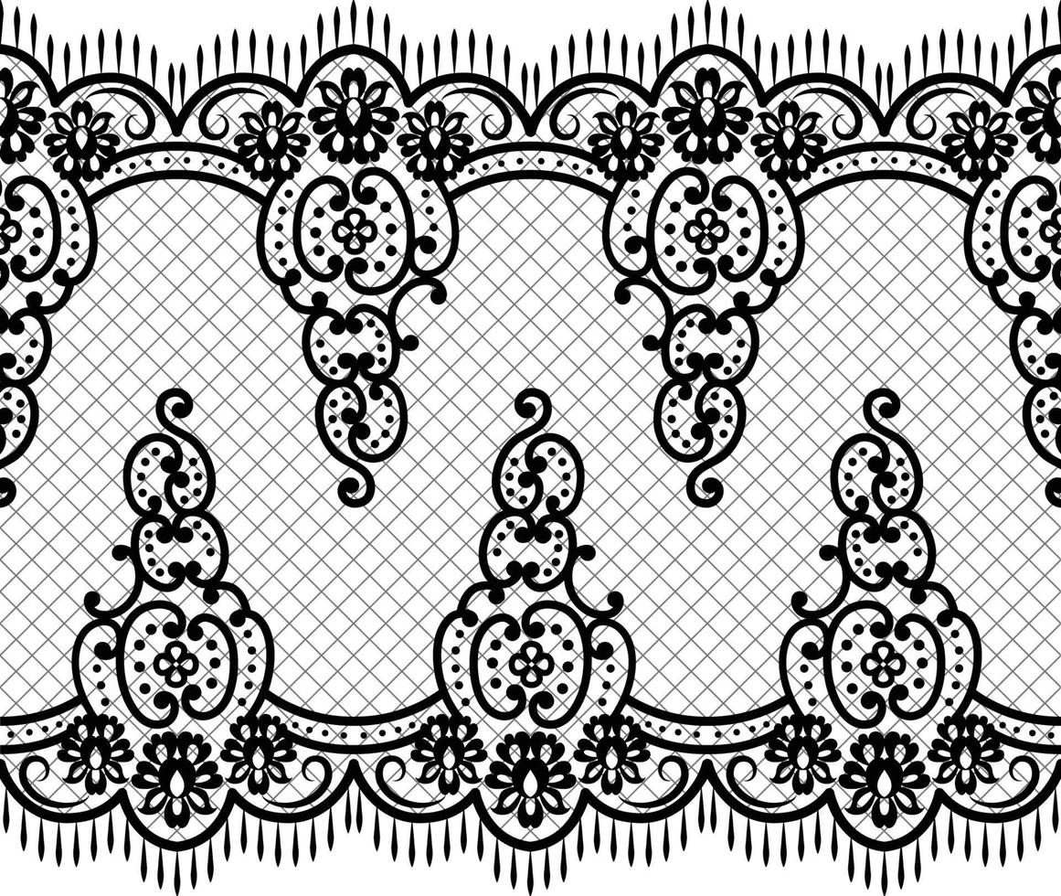 Seamless flower lace pattern vector