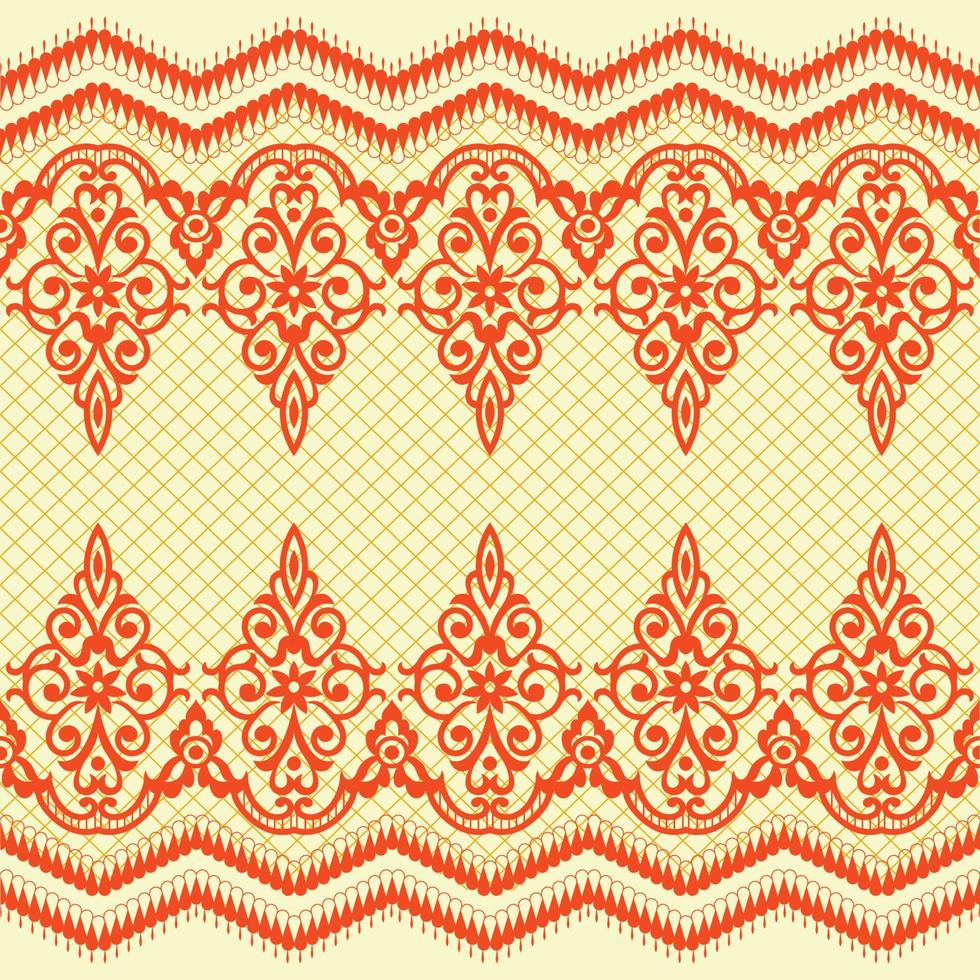 Seamless flower lace pattern vector
