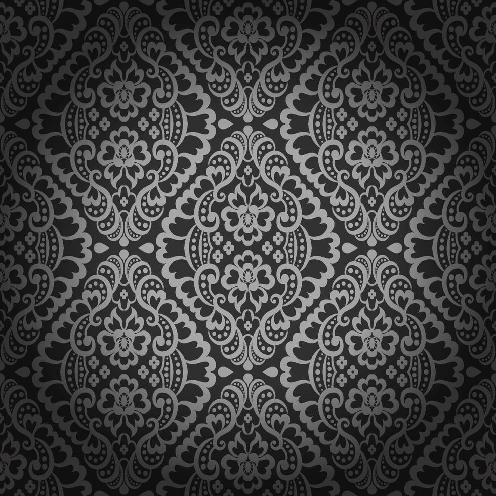 Vector vintage damask pattern design