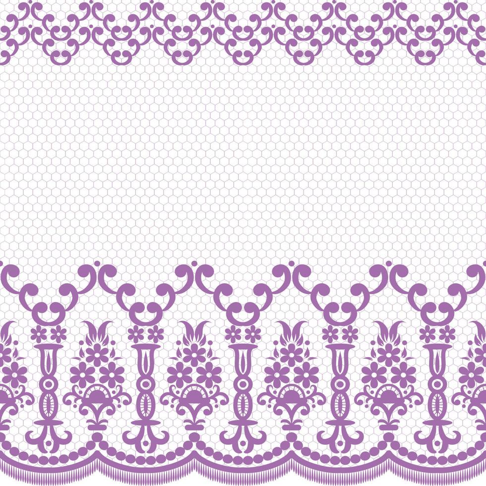 Seamless white floral lace pattern vector