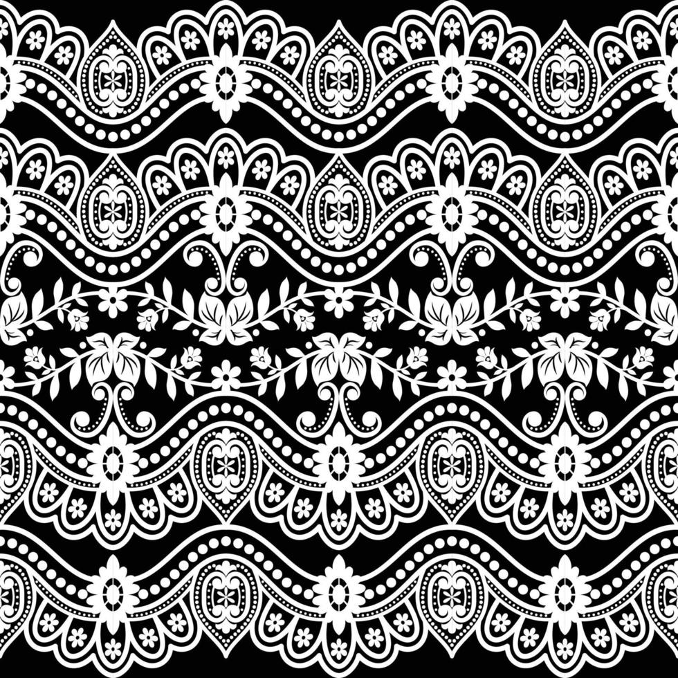 Seamless white floral lace pattern vector
