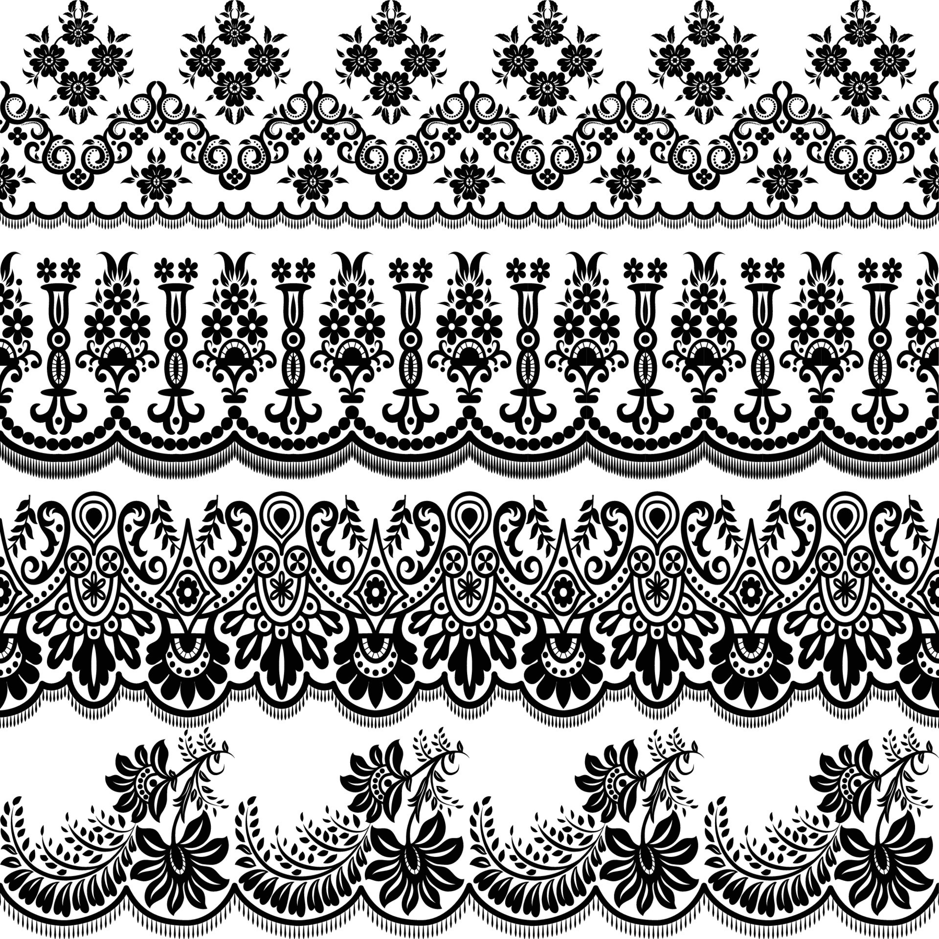 Lace Borders. Vertical Seamless Pattern. 8543935 Vector Art at Vecteezy