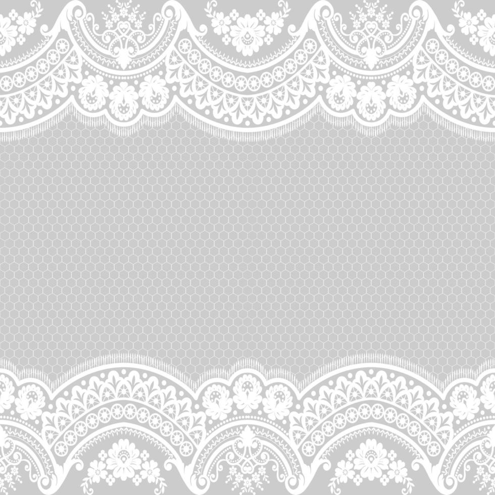 Seamless flower lace pattern vector