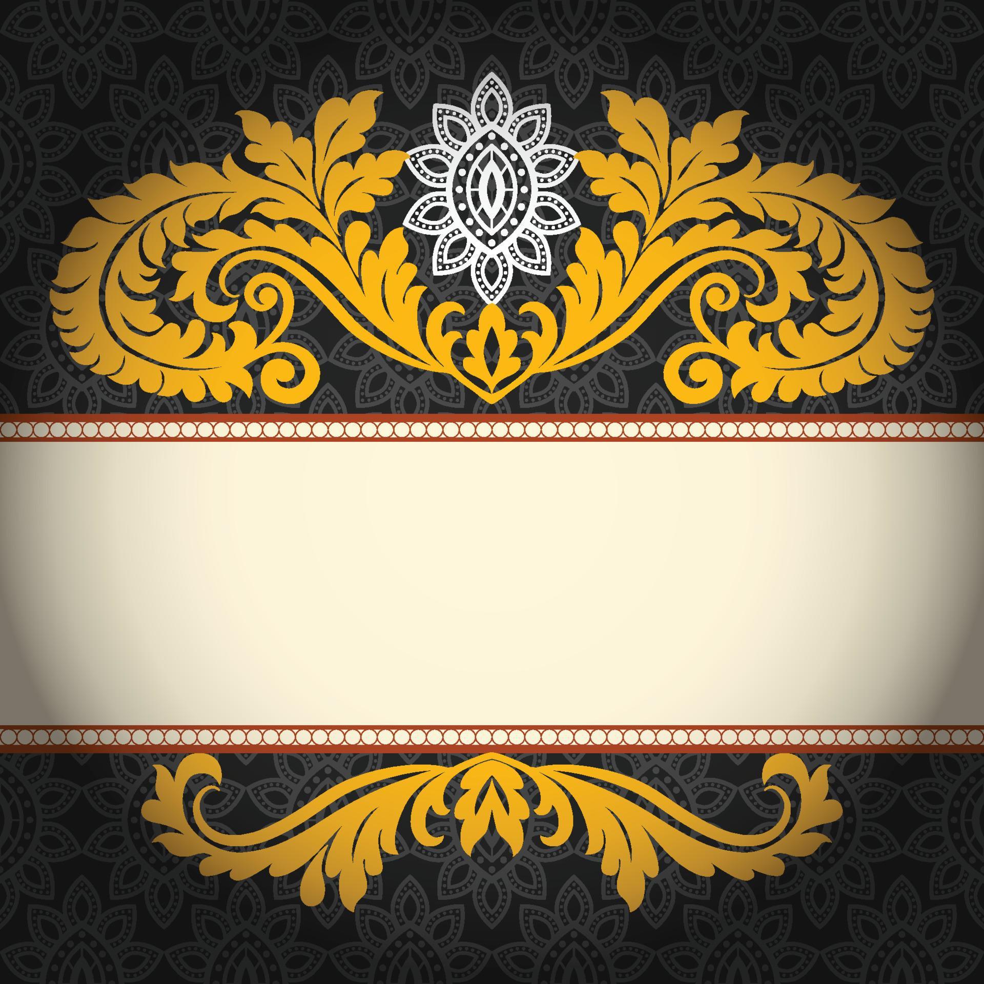 Vector Damask Pattern and Frame 8543965 Vector Art at Vecteezy