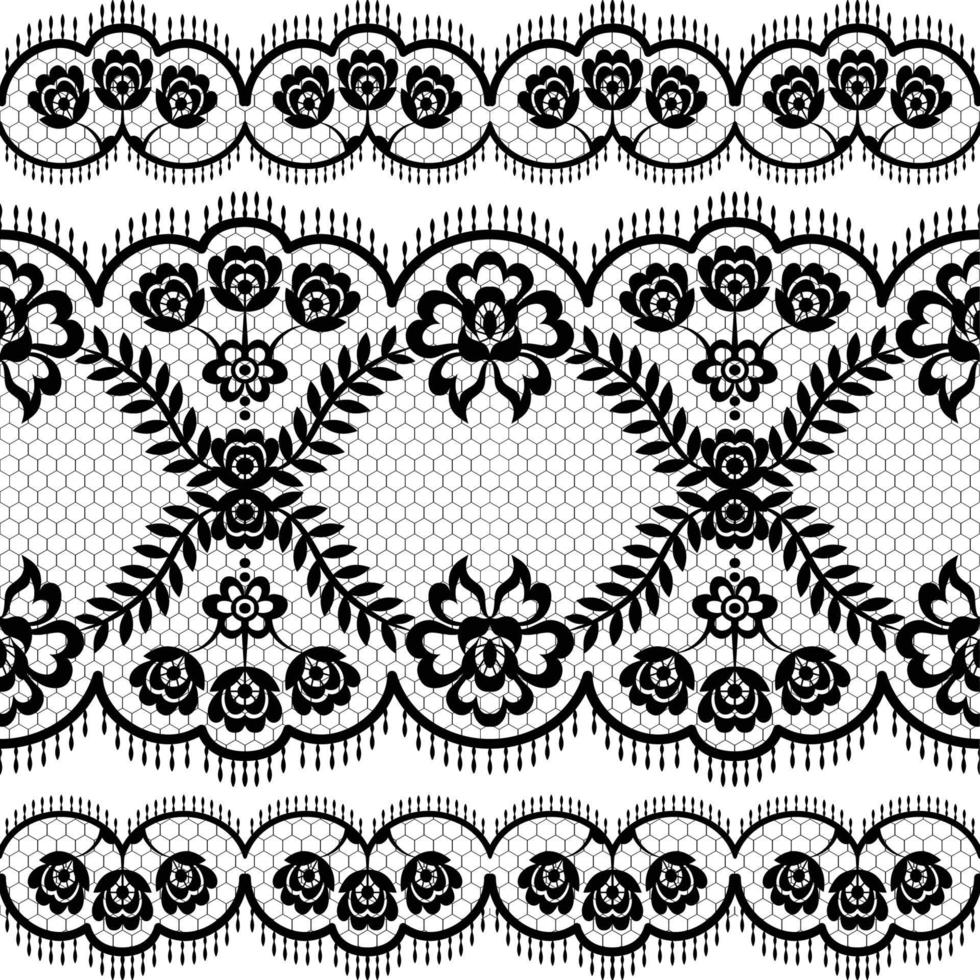 Seamless flower lace pattern vector