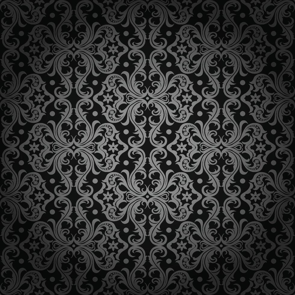 Vector vintage damask pattern design