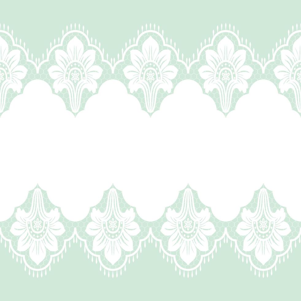 Seamless white floral lace pattern vector
