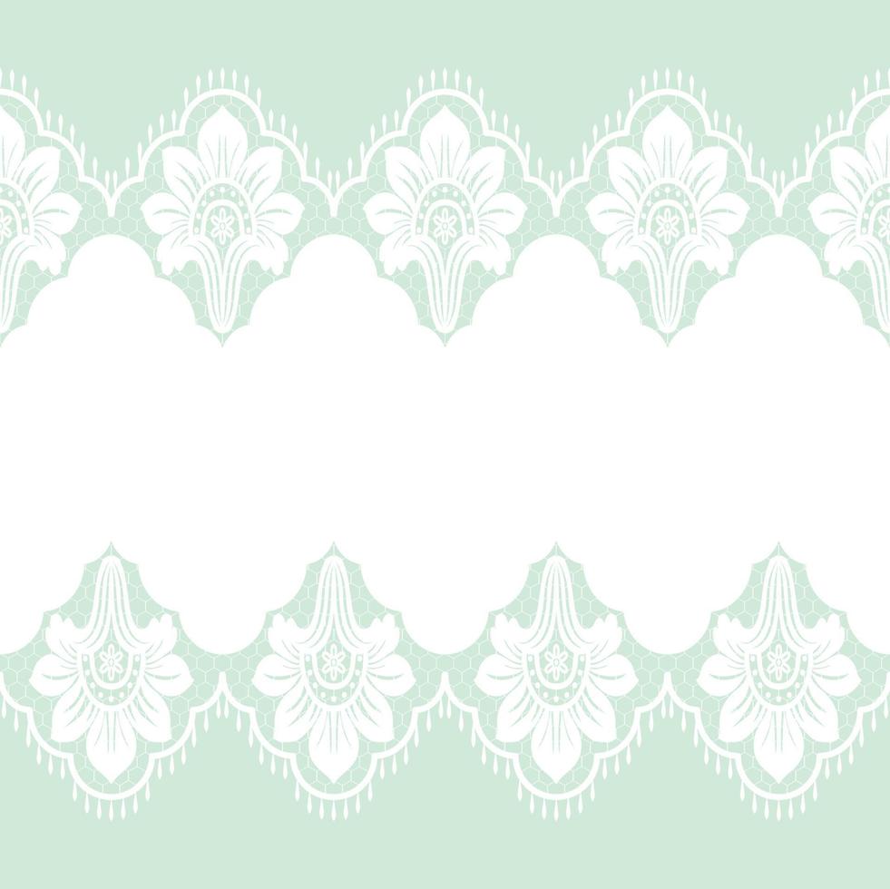 Seamless white floral lace pattern vector