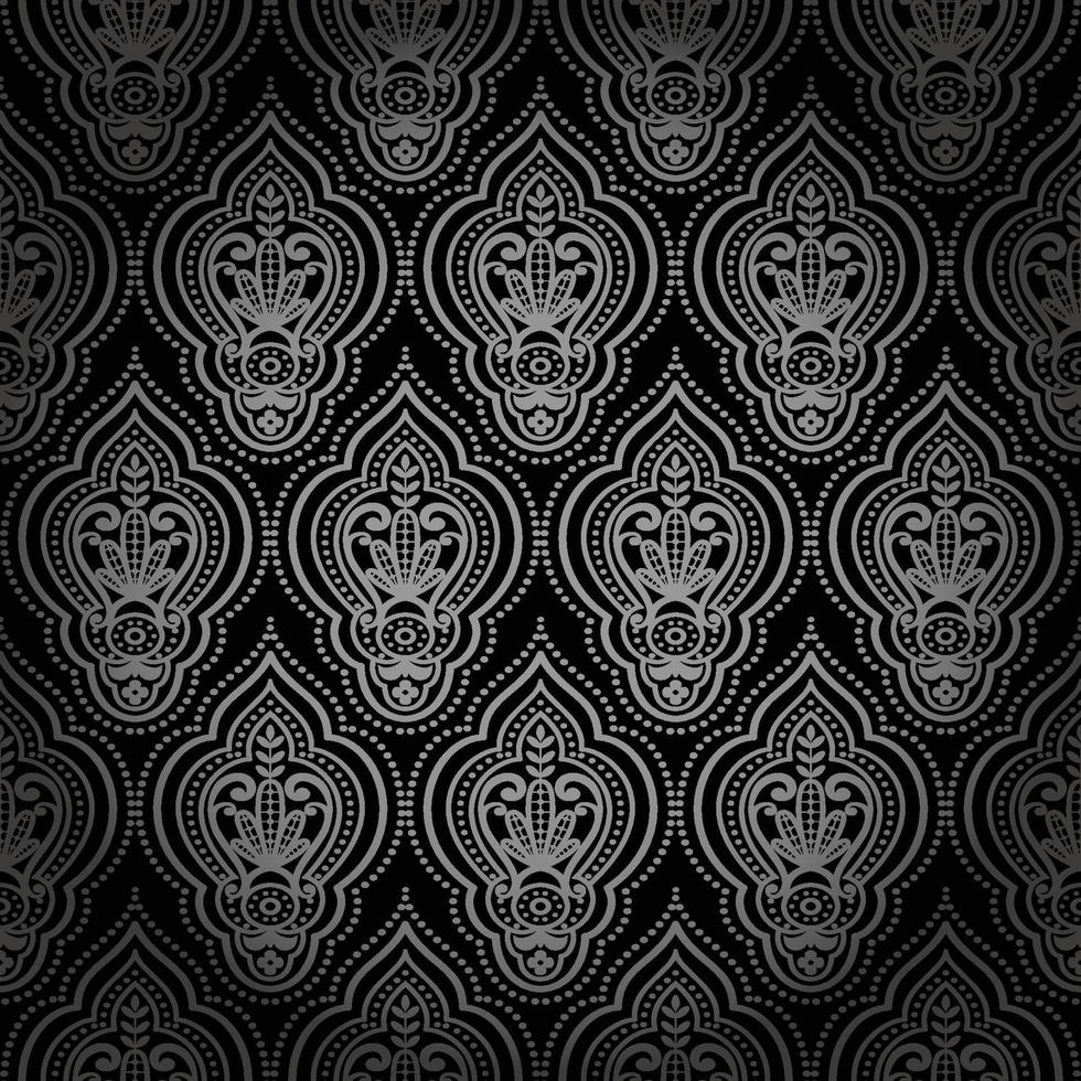 Seamless damask pattern vector