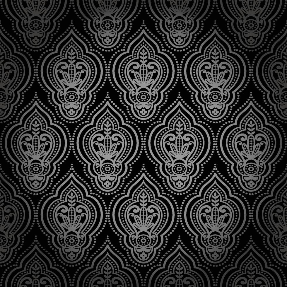 Seamless damask pattern vector